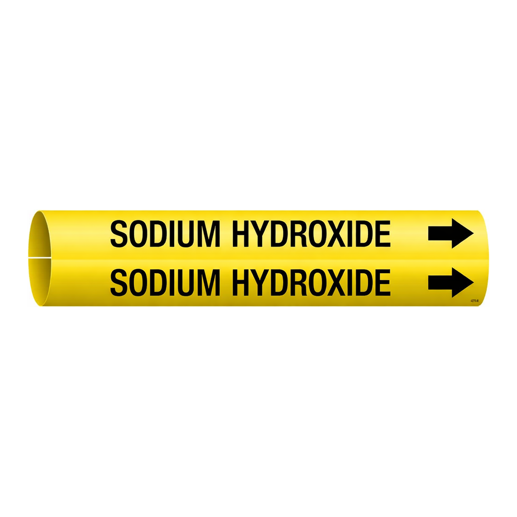 Brady SODIUM HYDROXIDE Snap-On Pipe Marker