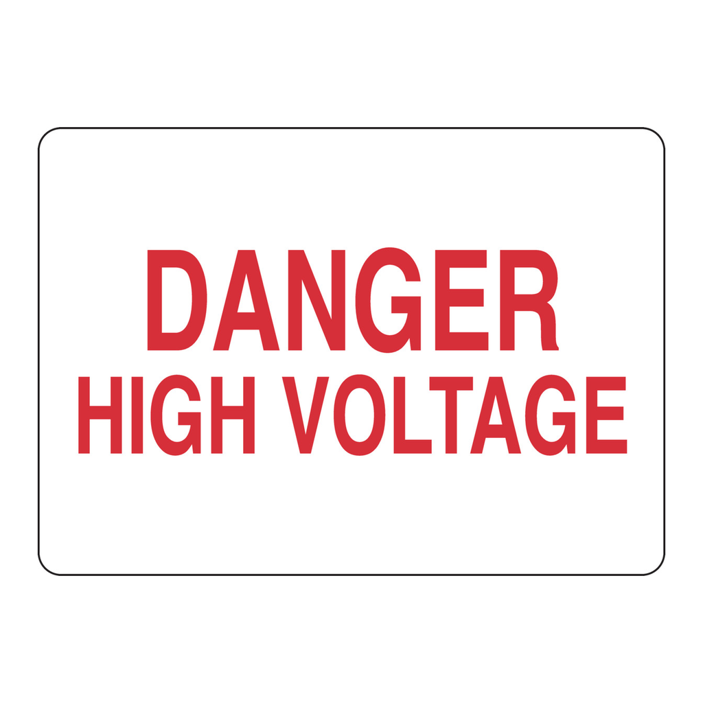 Brady DANGER High Voltage Sign