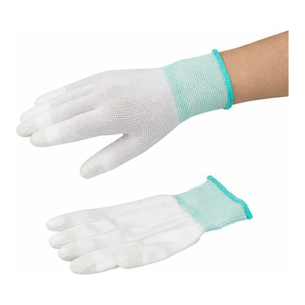 AS ONE AT Touch Panel Compatible PU Coat glove (Fingertip coat) WHITE S 10 Pairs Packand others