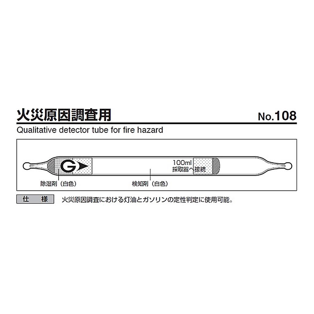 GASTEC Gas Detector Tube for Fire Investigationand others