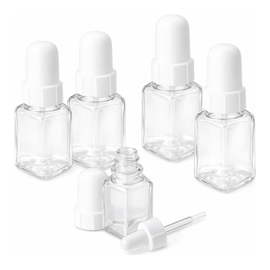 Maruemu Pipette Bottle (Square Glass) 10mL Whiteand others