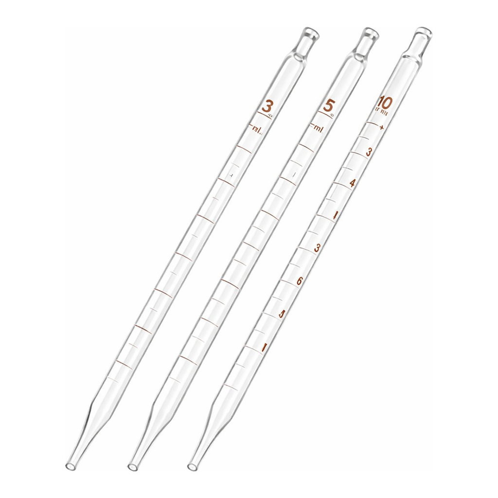 Maruemu Measuring Pipette (Easy-View Printed Scale, Hard Glass) 3mL 10 Piecesand others