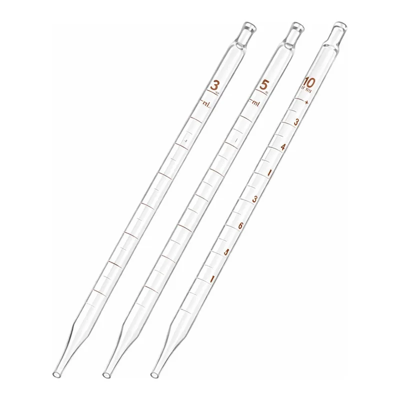 Maruemu Measuring Pipette (Easy-View Printed Scale, Hard Glass) 3mL 10 Piecesand others