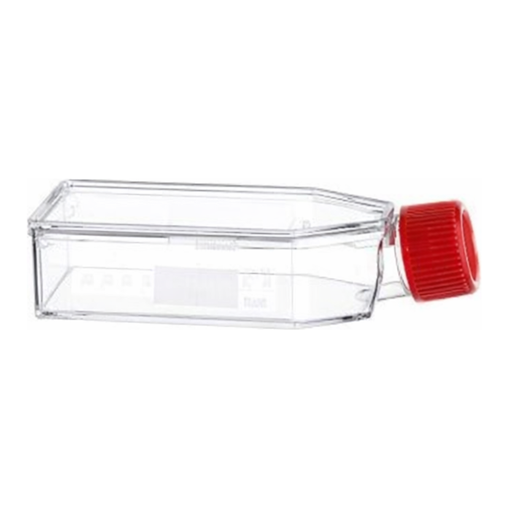 Greiner Bio One CELL CULTURE FLASK, 50 ML, 25 CM², PS,CELLCOAT®, LAMININE, RED FILTER SCREW CAP, 5 PCS./BAG