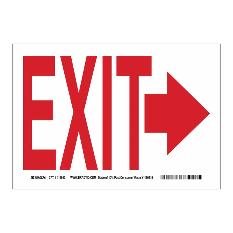 Brady Exit Sign