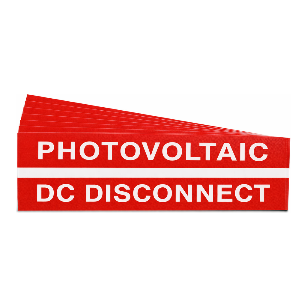 Brady Pre-Printed SOLAR DC DISCONNECT Warning Labels