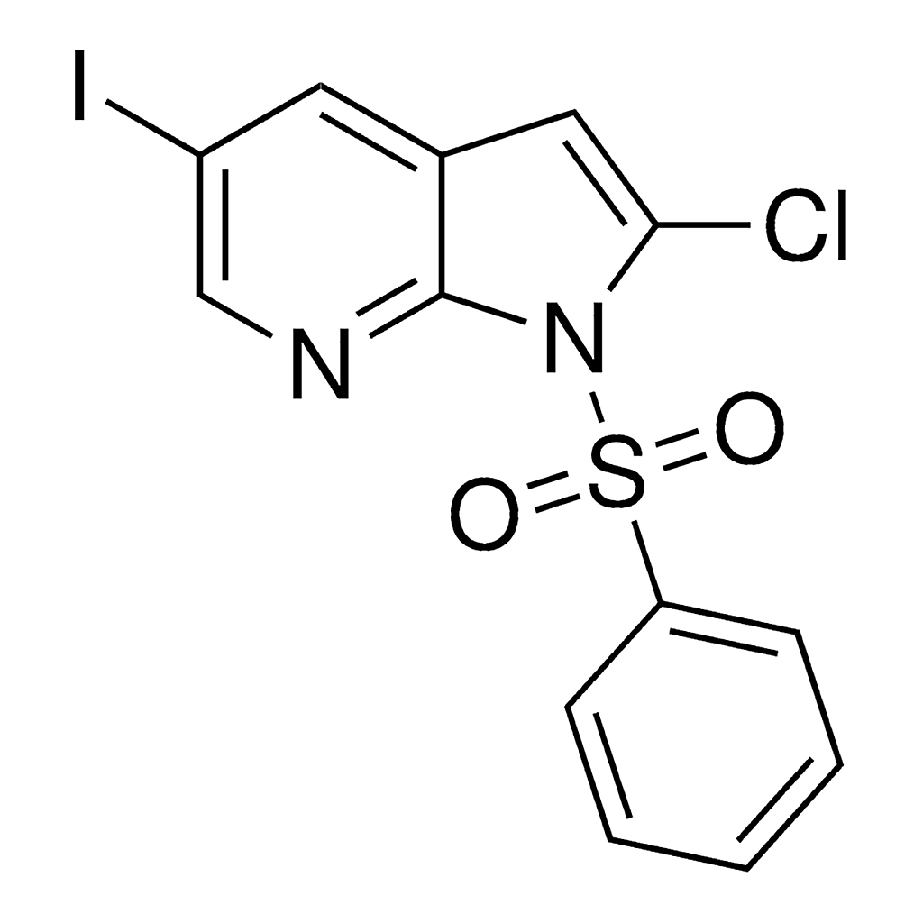 Merck 2-Chloro-5-iodo-1-(phenylsulfonyl)-1H-pyrrolo[2,3-b]pyridine