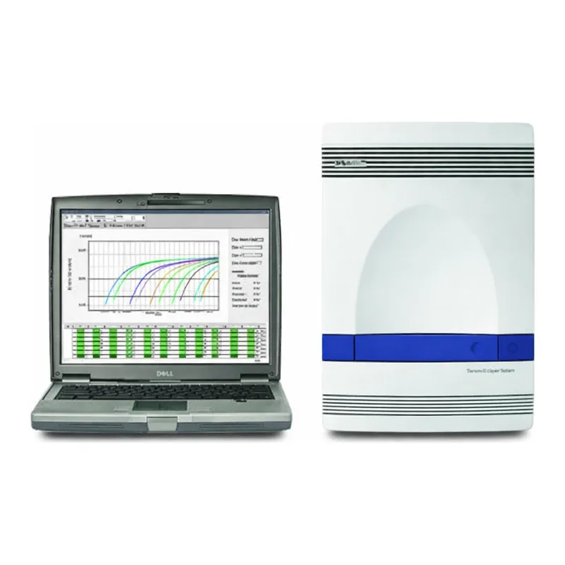 Thermo Fisher Scientific 7500 Real-Time PCR System, laptop