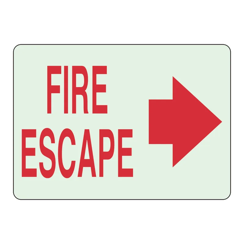 Brady BradyGlo Fire Escape Sign