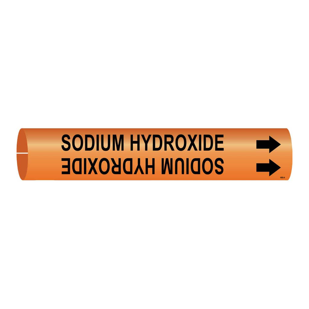 Brady SODIUM HYDROXIDE Snap-On Pipe Marker
