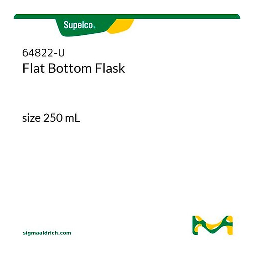 Merck FLAT BOTTOM FLASK,250ML,24/40, EA