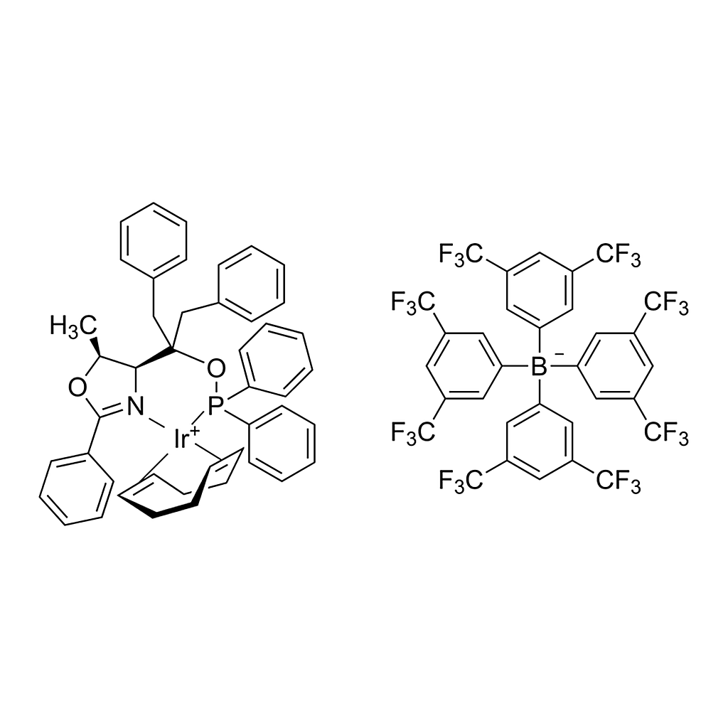 Merck 1,5-Cyclooctadiene{[dibenzyl((4S,5S)-5-methyl-2-phenyl-4,5-dihydro-4-oxazolyl)methyl]diphenylphosphinite kappaN:kappaP}iridium(I) tetrakis(3,5-bis(trifluoromethyl)phenyl)borate