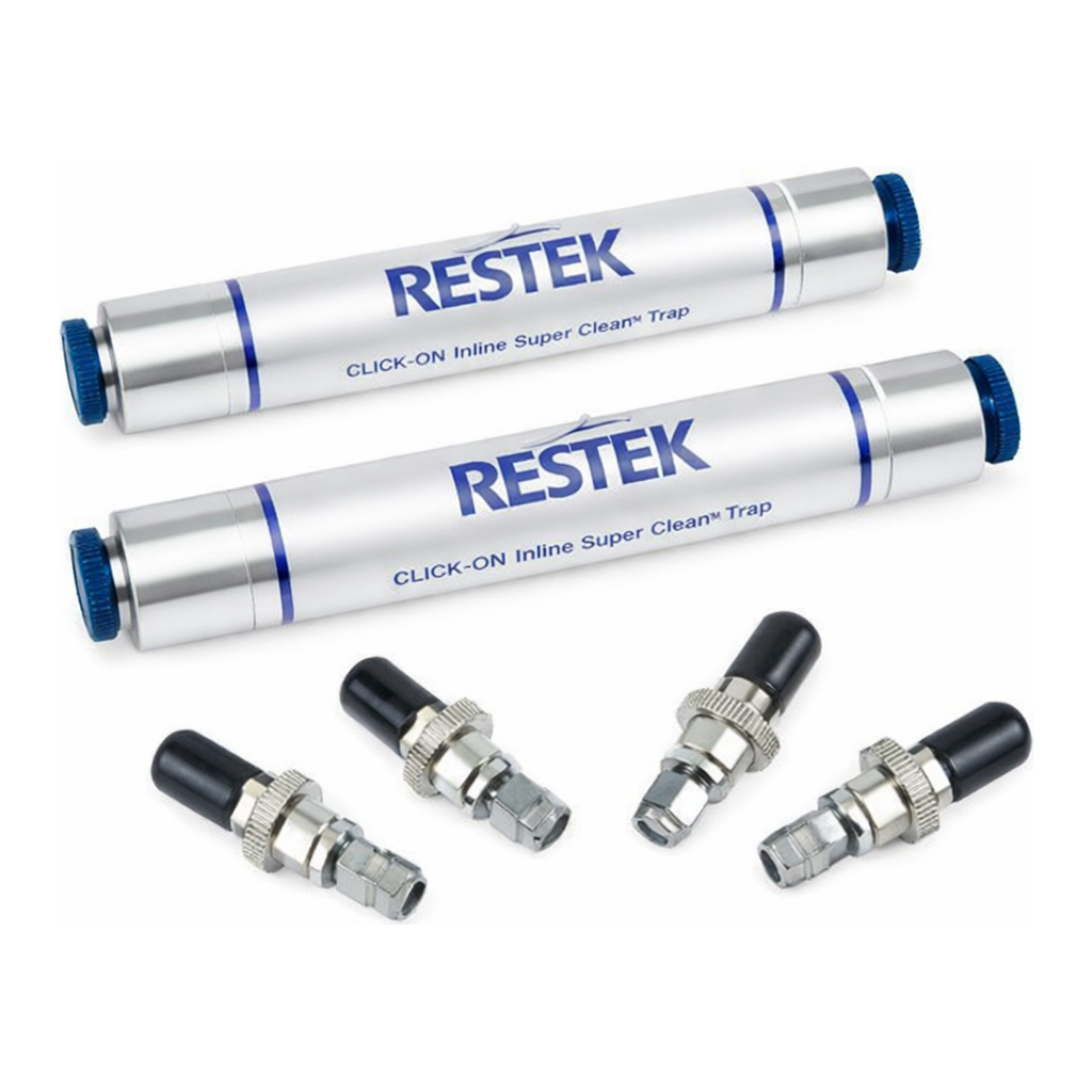 Restek Super-Clean Click-on Trap, Complete Fuel Gas Filter Kit, 1/8in SS, Includes 4 Connectors a