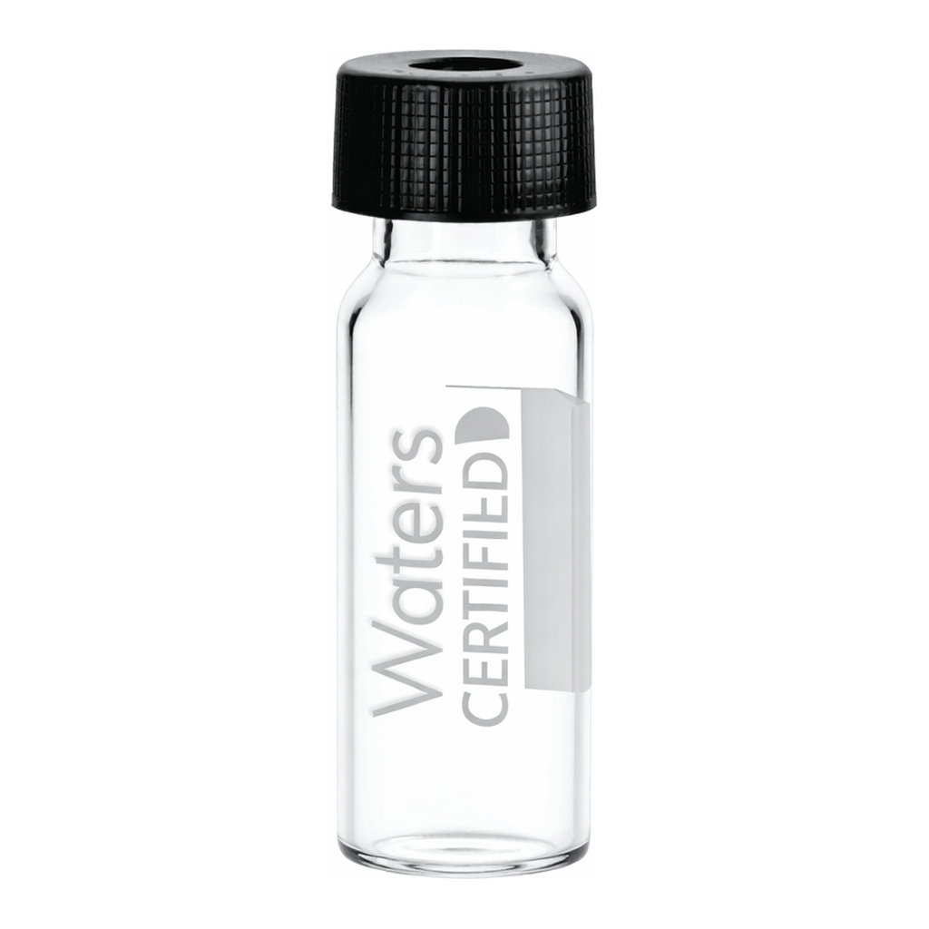 Waters LCGC Certified Clear Glass 12 x 32 mm Screw Neck Vial, with Cap and PTFE Septum, 2 mL Volume, 100/pk