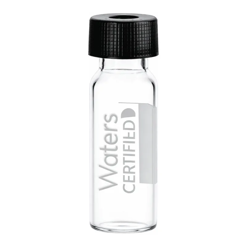 Waters LCGC Certified Clear Glass 12 x 32 mm Screw Neck Vial, with Cap and PTFE Septum, 2 mL Volume, 100/pk