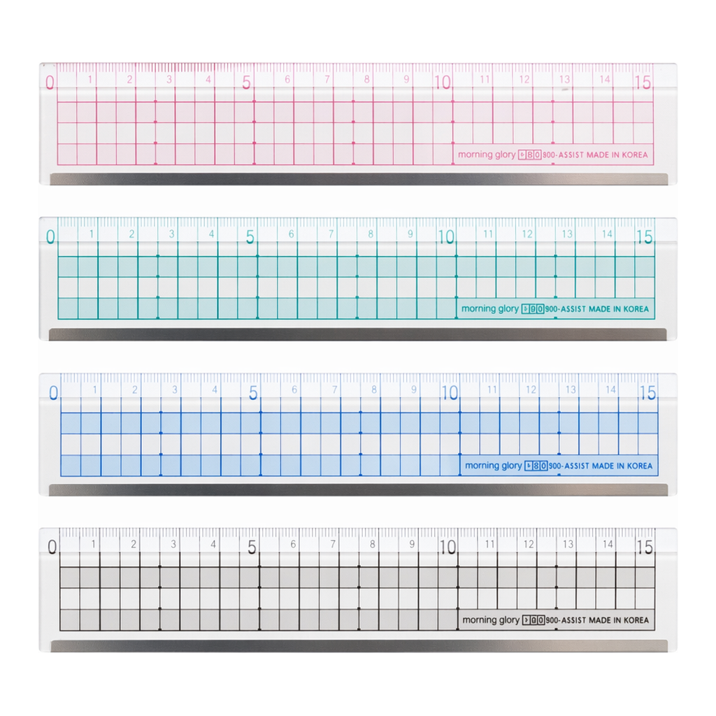 OFFICENEX 컬러 커팅방안자 15cm