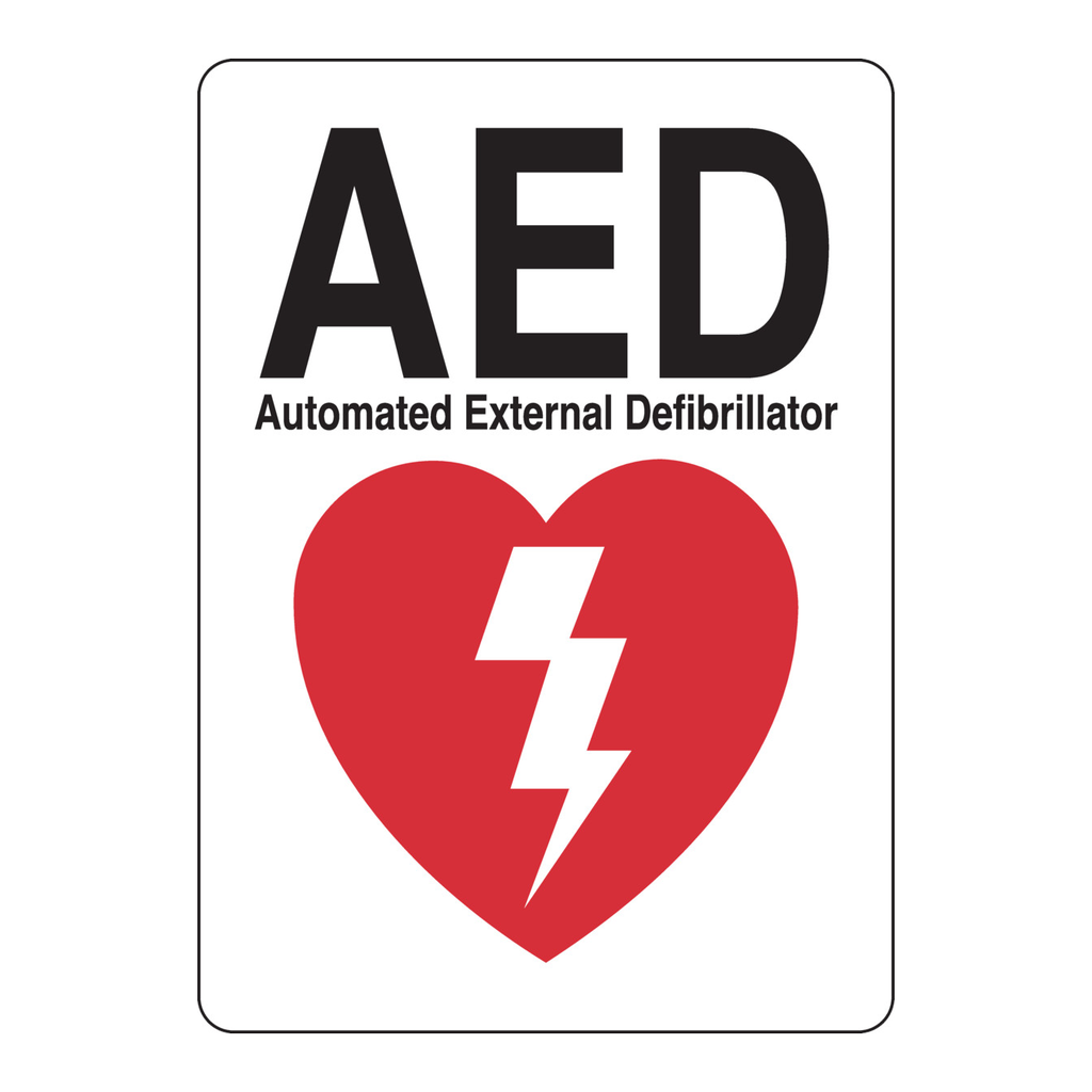 Brady AED Automated External Defibrillator Sign