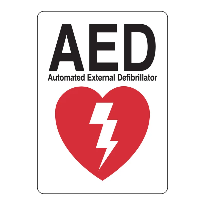 Brady AED Automated External Defibrillator Sign