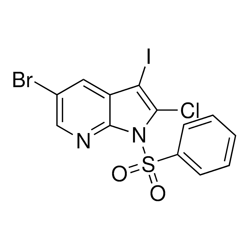 Merck 5-Bromo-2-chloro-3-iodo-1-(phenylsulfonyl)-1H-pyrrolo[2,3-b]pyridine