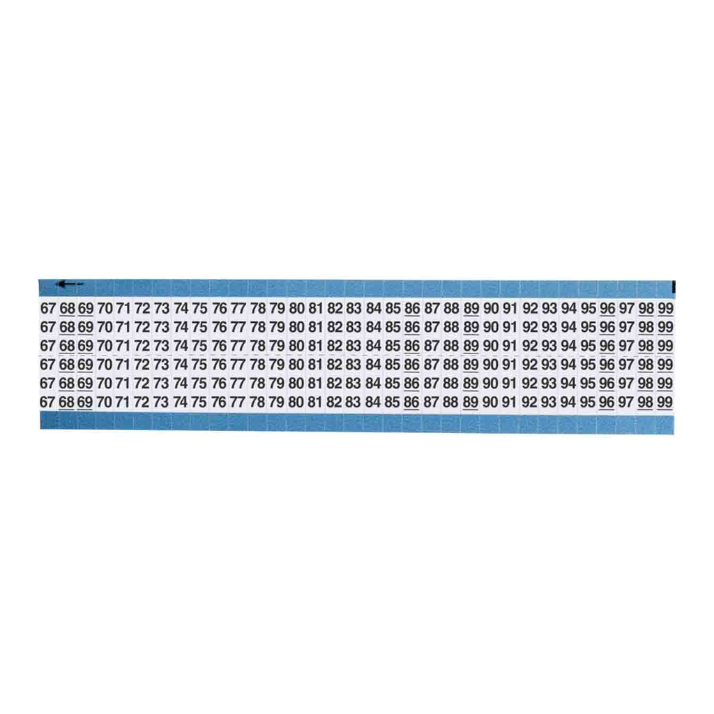 Brady Consecutive Numbers Scored Vinyl Film Wire Markers