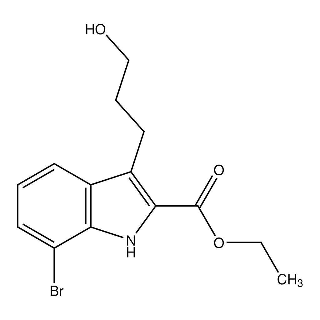 Merck ethyl 7-bromo-3-(3-hydroxypropyl)-1H-indole-2-carboxylate