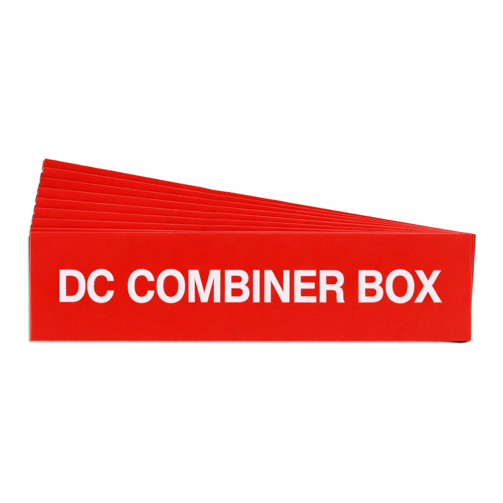 Brady Pre-Printed SOLAR DC COMBINER BOX Warning Labels