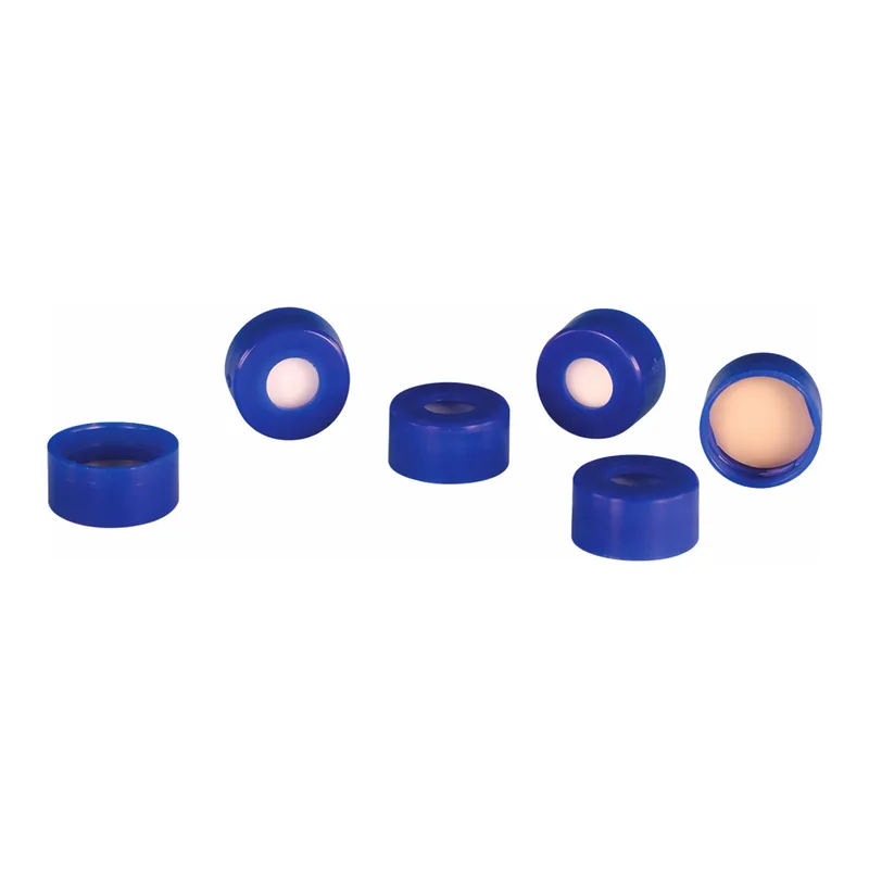 Merck PK100 SCREW CAP BLU 9MM W/BOND PTFE/SIL&