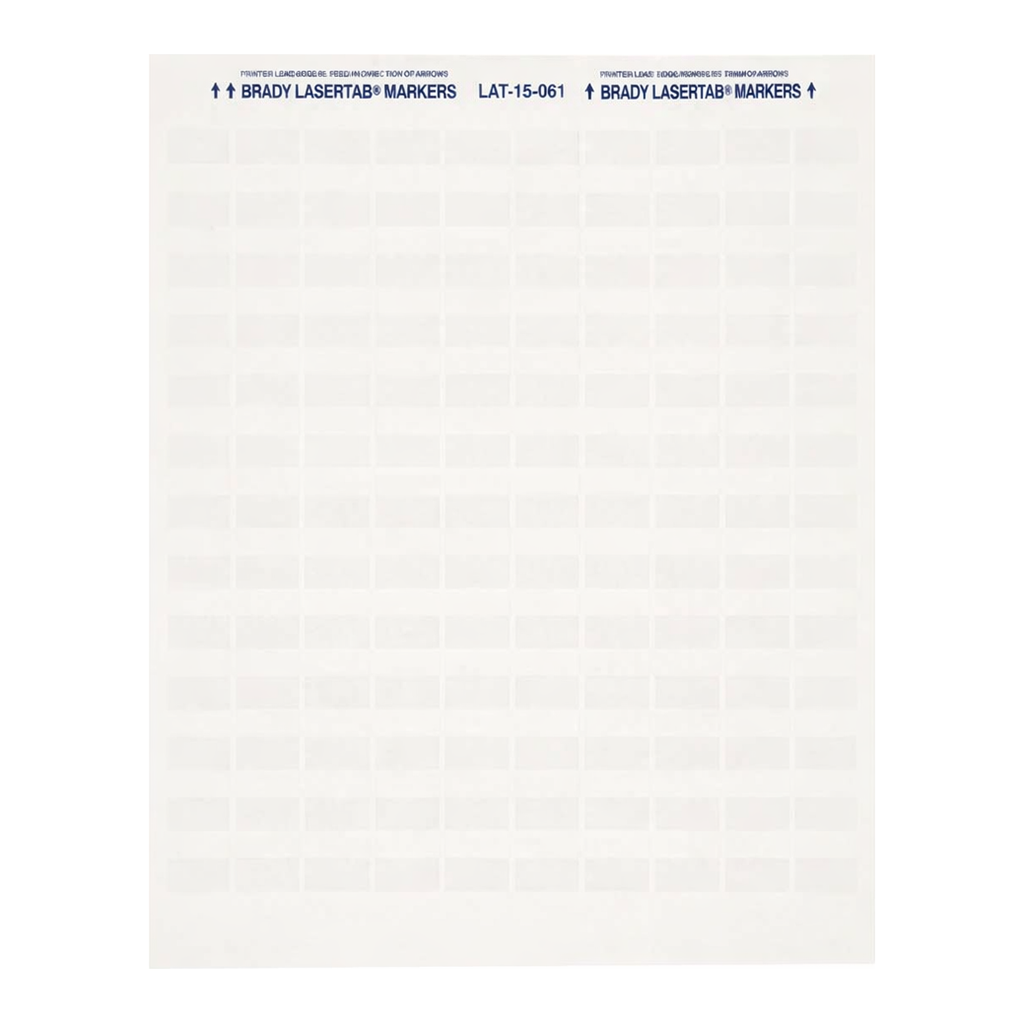 Brady LaserTab Series Self-Laminating Polyester Labels