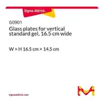 Merck Glass plates for vertical standard gel, 16.5 cm wide