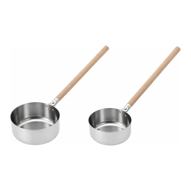 AS ONE Stainless Ladle with Wooden Handle, 목제손잡이 국자 (SUS304)