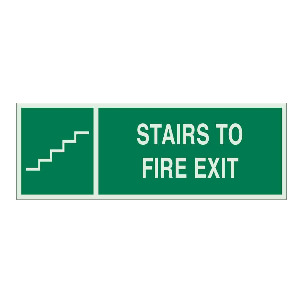 Brady BradyGlo Stairs To Fire Exit Sign