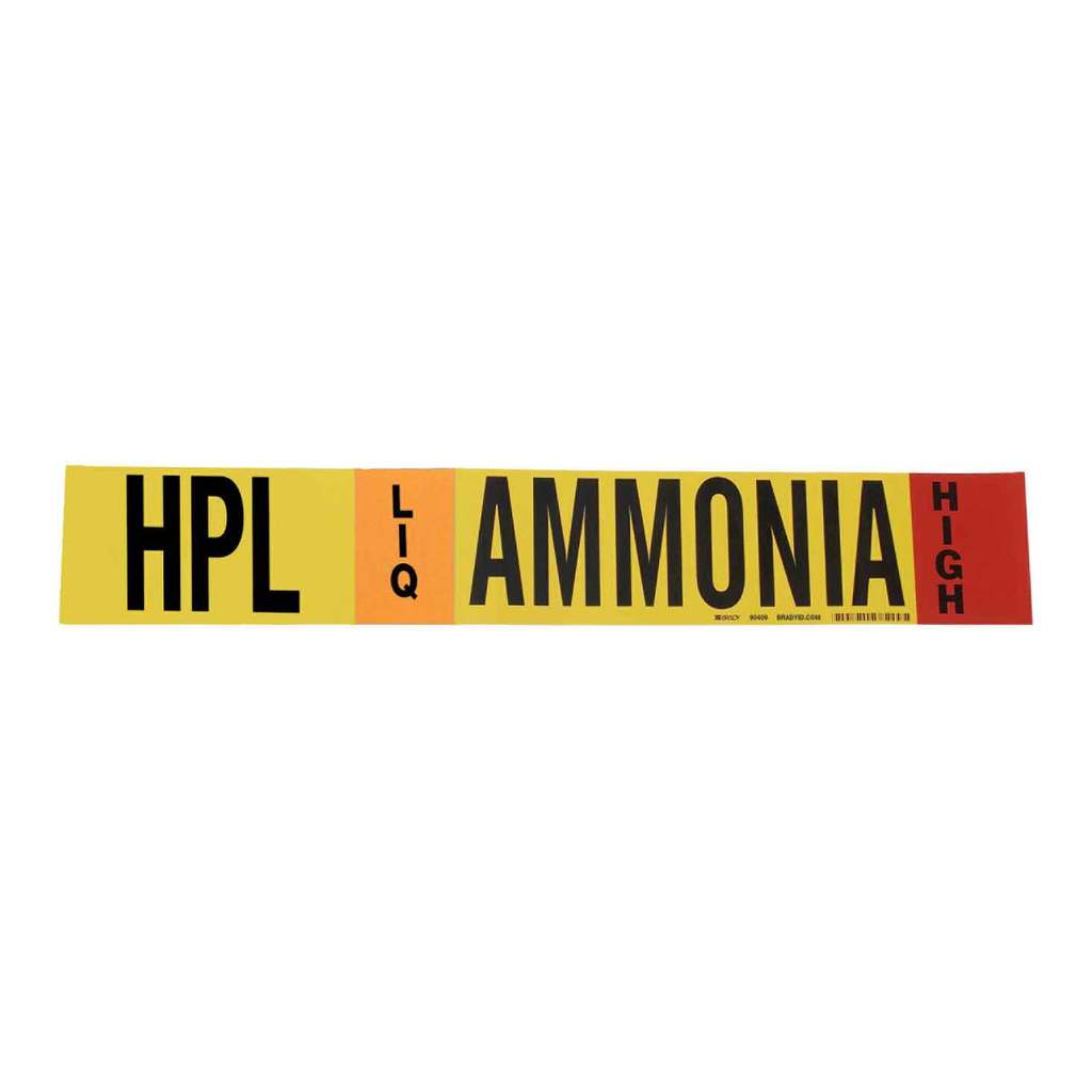 Brady HPL LIQ AMMONIA HIGH Pipe Marker