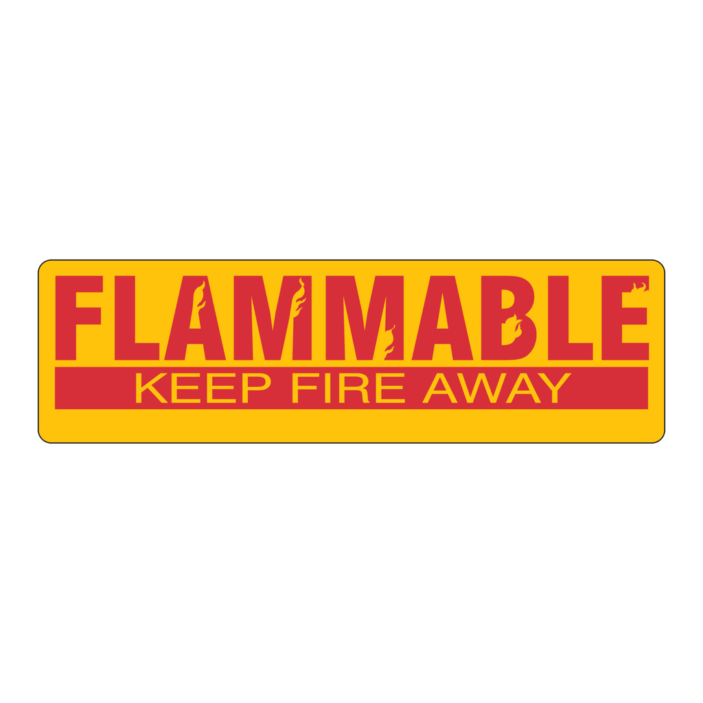 Brady FLAMMABLE KEEP FIRE AWAY Label
