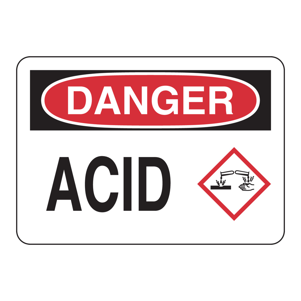 Brady DANGER Acid Sign