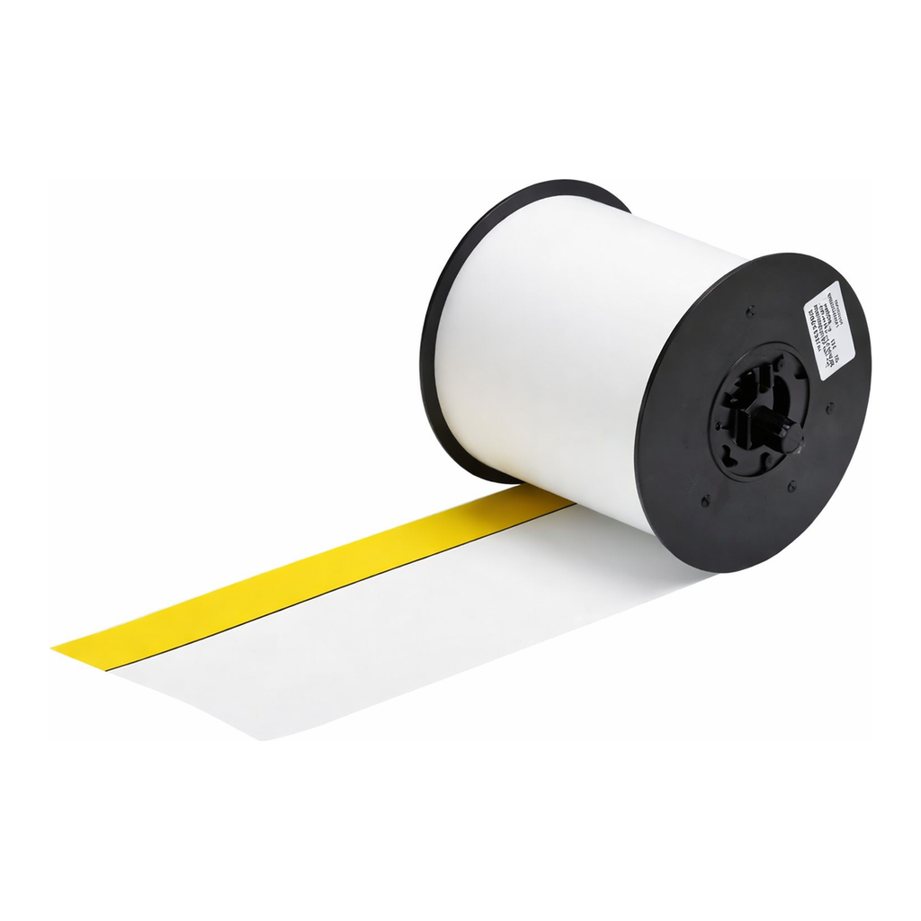 Brady All Weather Permanent Adhesive Vinyl Label Tape with Header Stripe for MiniMark Printer
