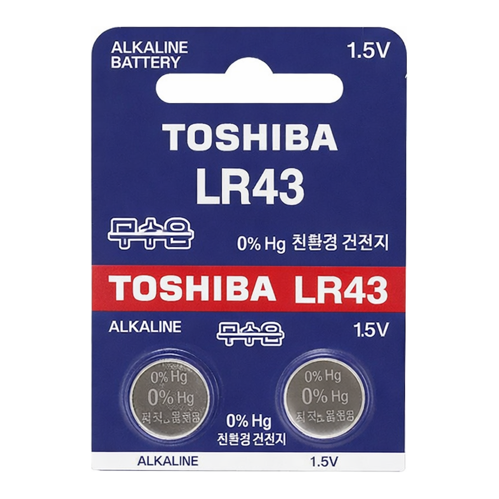 OFFICENEX 도시바 버튼셀 LR43(2개입)