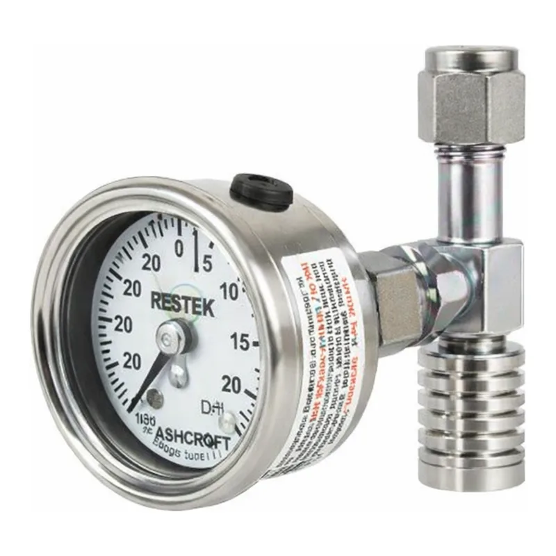 Restek Soil Vapor Sampler single gauge female QC 150ml/min Siltek-treated