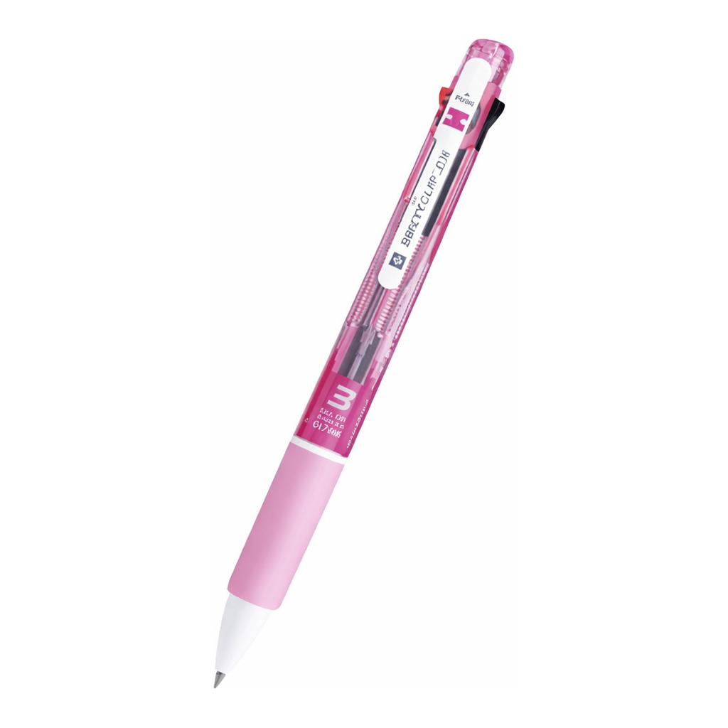 OFFICENEX 마이펜 세이프티클립 3색볼펜(0.7mm/핑크/1EA)