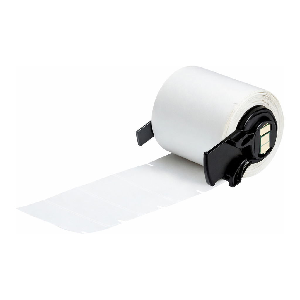 Brady Self-Laminating Vinyl Wrap Around Wire and Cable Labels, All White, for M6 M7 Printers
