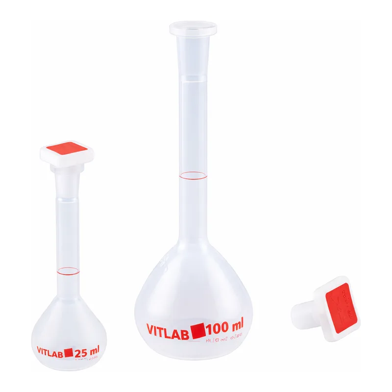 AS ONE EM Euro PMP Volumetric Flask with PP Plug, EM 유로 PMP메스플라스크(PP 플러그)