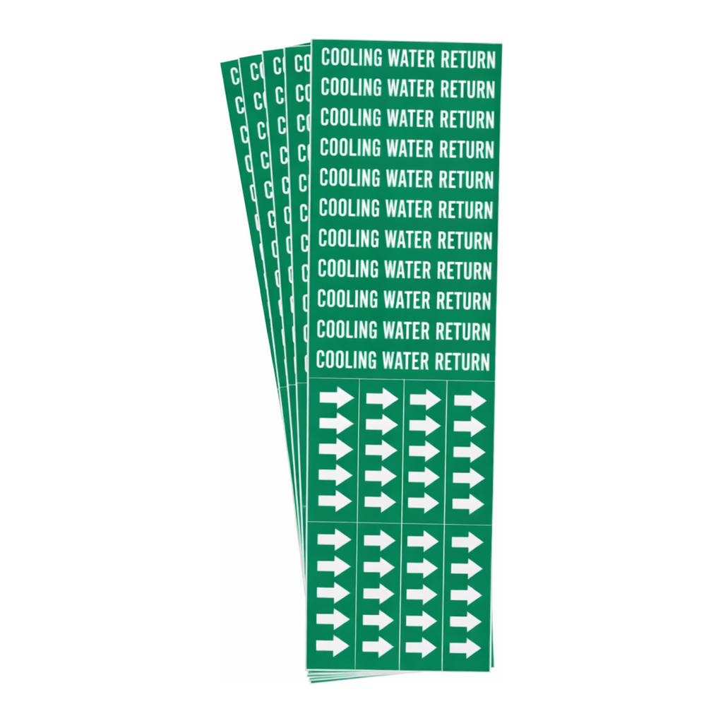 Brady COOLING WATER RETURN Pipe Marker