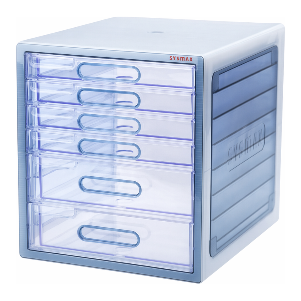 OFFICENEX [P]SYSMAX 럭스서류함6단 블루(280002/300x358x334mm)