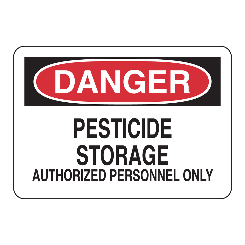 Brady DANGER Pesticide Storage Authorized Personnel Only Sign