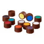 Thermo Fisher Scientific Nalgene PPCO Amber High Profile Closures with Color Coders for Micro Packaging Vials: Sterile, Bulk Pack