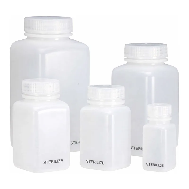 Thermo Fisher Scientific Nalgene Square Wide-Mouth HDPE Bottles with Closure: 대량 패키지
