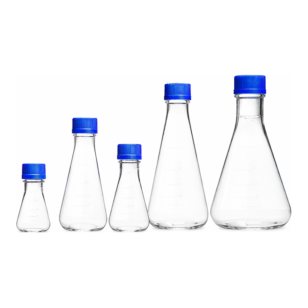 Thermo Fisher Scientific Nalgene Single-Use PETG Erlenmeyer Flask with Baffled Bottom: 멸균