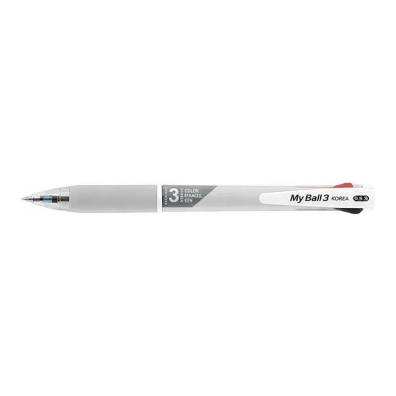OFFICENEX 마이펜 마이볼 3색볼펜(0.5mm/그레이/1EA)