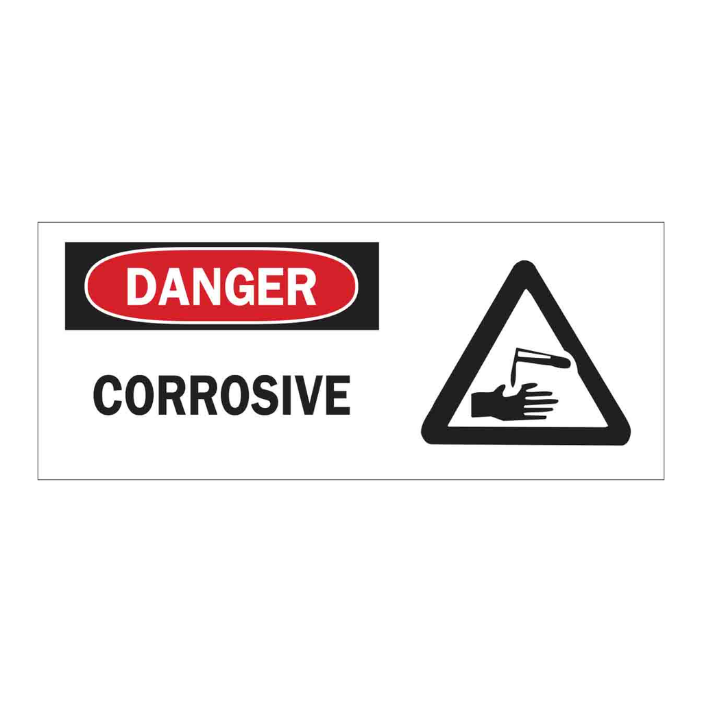 Brady DANGER Corrosive Sign