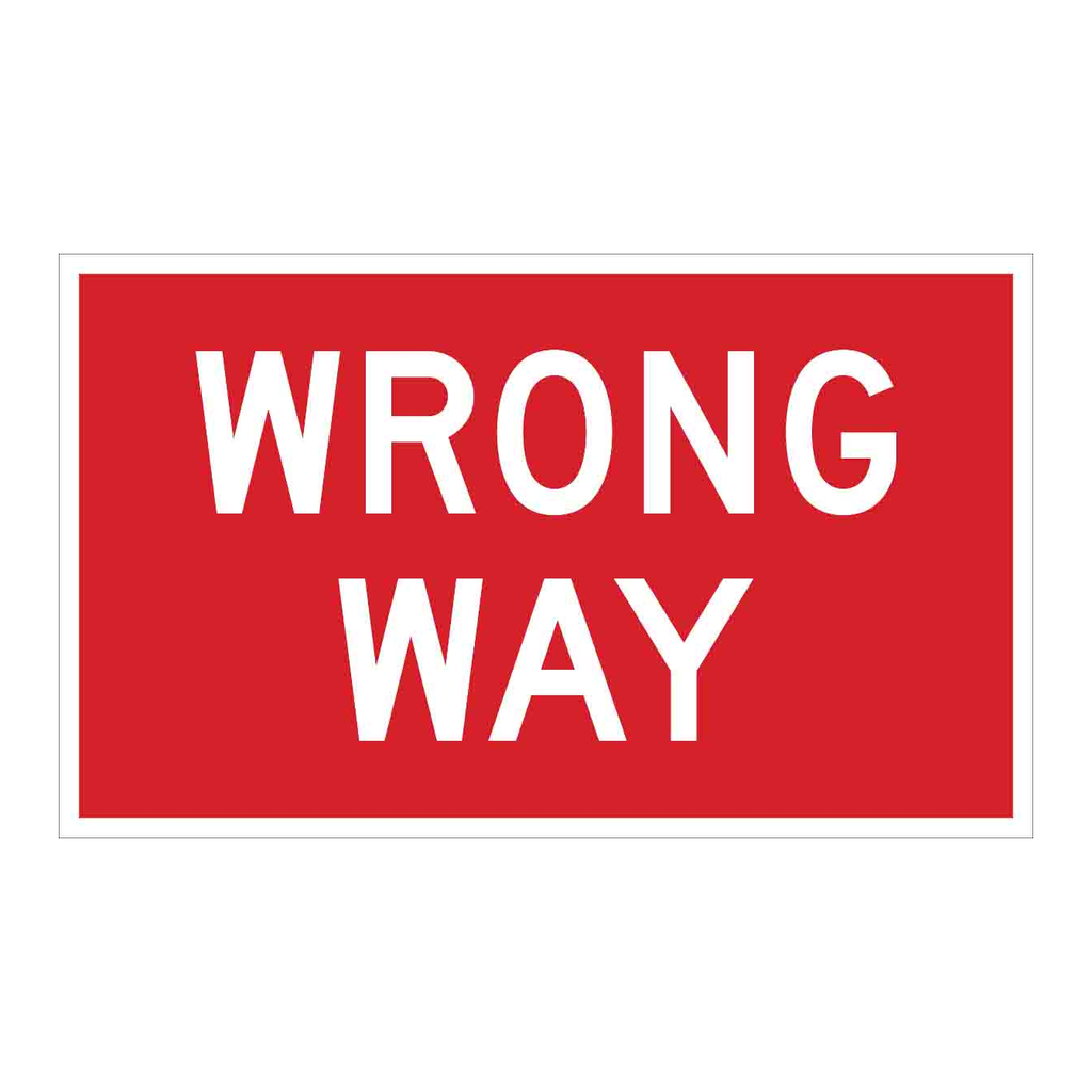 Brady Wrong Way Sign