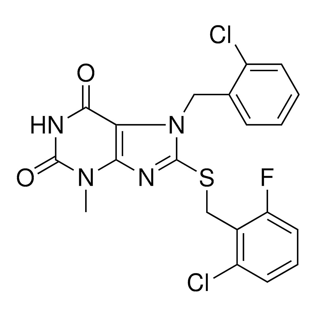 Merck 7-(2-CHLOROBENZYL)-8-((2-CL-6-F--